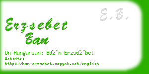 erzsebet ban business card